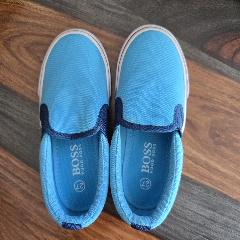 Hugo Boss Kids Blue Slip-On Shoes